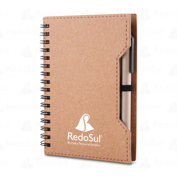 RD 8100460-Caderno personalizado em Papelão reciclado com caneta RD 8100460-Caderno personalizado em Papelão reciclado com caneta